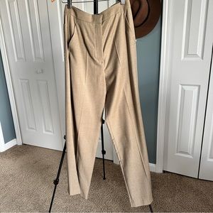 NWT ZARA limited edition wool pant wide straight XS light brown premium wool
